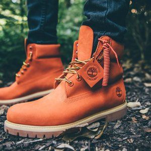 DTLR VILLA X Timberland 6″ Premium Orange Boots